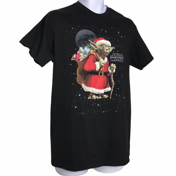 NWT Star Wars Yoda Santa Claus Graphic Tee S - Picture 4 of 7